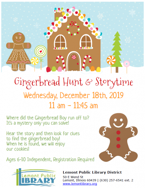 Image for event: Gingerbread Hunt and Storytime
