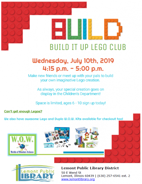 Image for event: Build It Up Lego Club