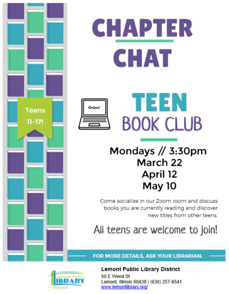 Image for event: Chapter Chat Book Club (Tweens &amp; Teens) 