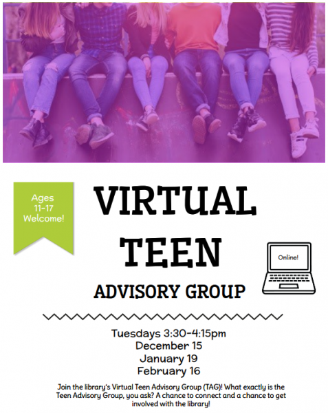 Image for event: Teen Advisory Group &quot;TAG&quot; (Tweens &amp; Teens)