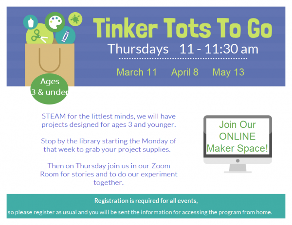 Image for event: Tinker Tots To Go (Ages 3 &amp; under)